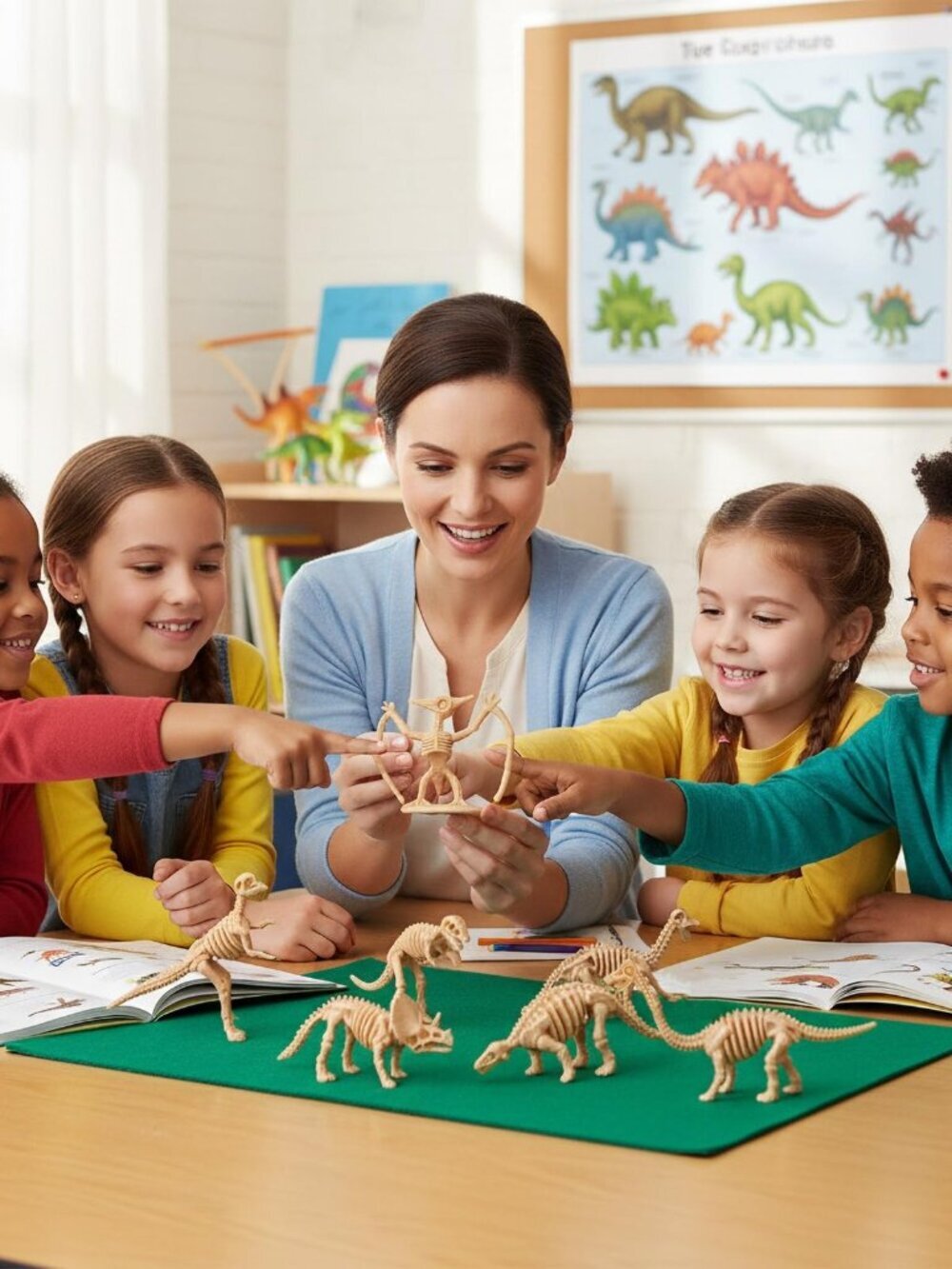30 Piece Dinosaur Fossil Skeletons Dino Figure Bones for Kids Science Dig Kit - Picture 5 of 7
